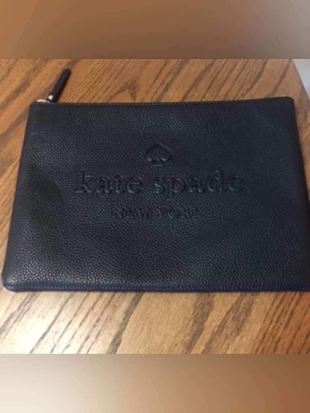 NWOT Kate Spade New York Leather Clutch/Pouch Black - Picture 3 of 6